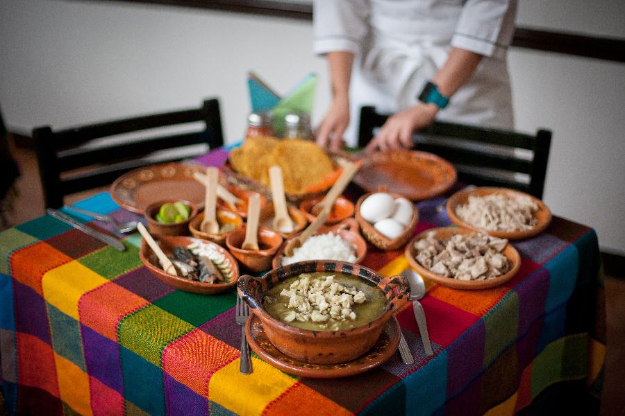 Traditional dish 'pozole' in Mexico