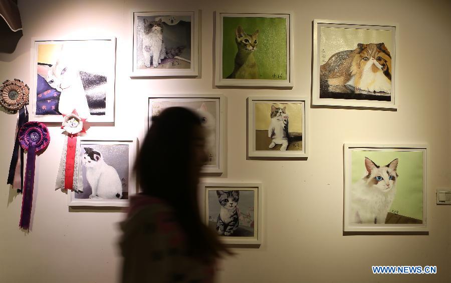 Cat-themed cafe in NE China