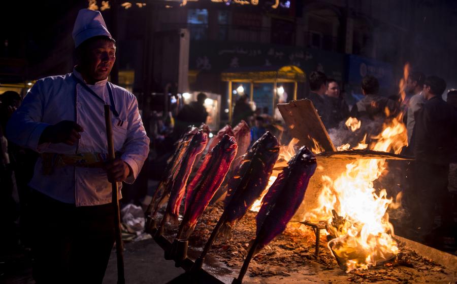 Night market in China's Xinjiang