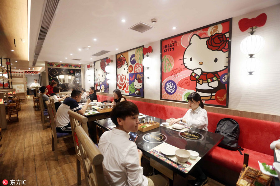 First Hello Kitty restaurant in Shanghai hailed the 'cutest'