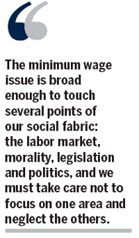 Moral imperative behind minimum wage debate