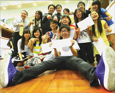 Most HK A-level exam stars from one school