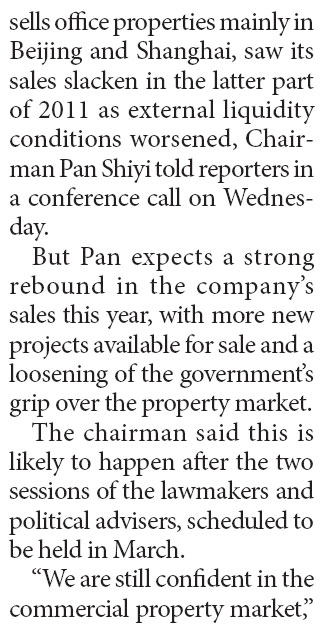 Soho China expects double sales growth