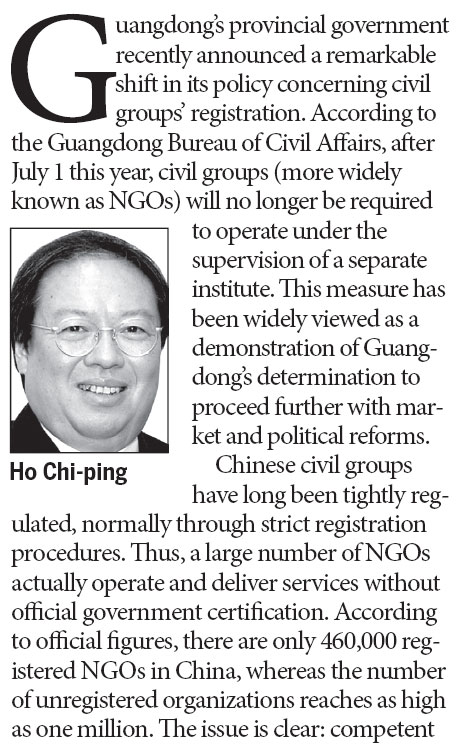 Relaxed NGO registration to boost growth of civil society