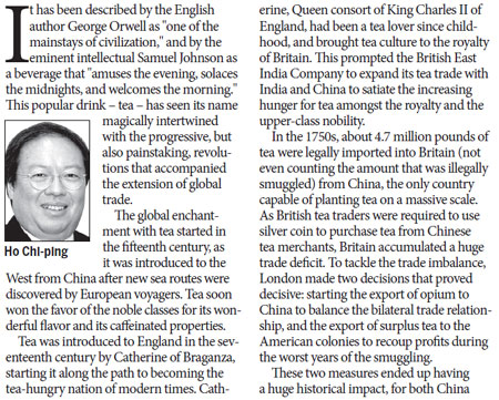 Britain-China tea trade history discredits monopolies