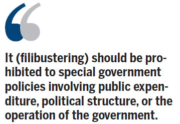 Why filibustering tactics breach the Basic Law