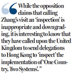 Zhang's visit vital for Hong Kong