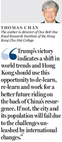 Trump victory brings HK challenges and opportunities