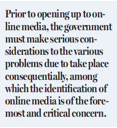 Concerns about opening gates to online media