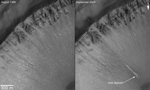 NASA发现火星近7年有水流过 移民外星梦想更近一步