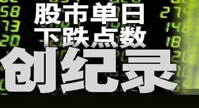 沪深股市创单日下跌点数纪录 跌停股约千只