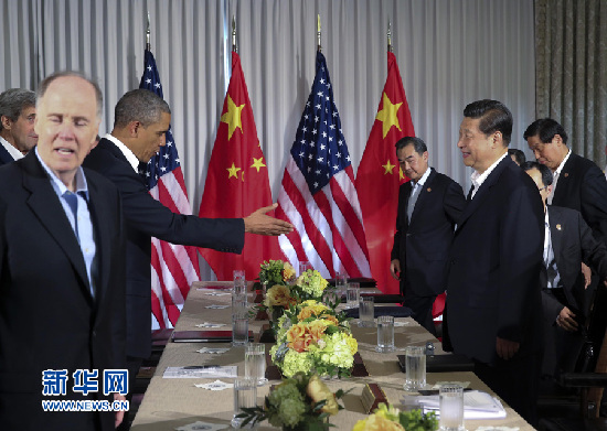 习近平同美国总统奥巴马举行中美元首会晤