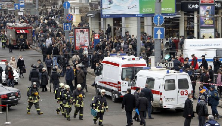 俄罗斯地铁袭击一周年 警方增强安保防范恐怖袭击