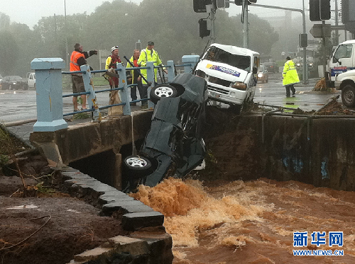 高清：澳大利亚东部降雨持续 洪水肆虐