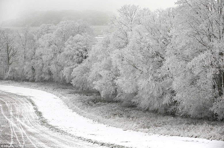 英国美丽雪景如天然圣诞贺卡