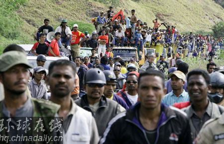 东帝汶千抗议者受阻