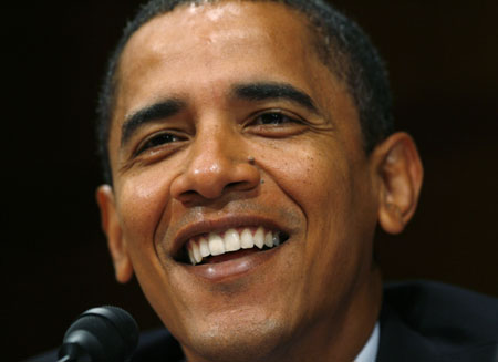 微笑的奥巴马