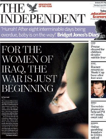 独立报：对伊拉克女人而言，战争刚开始