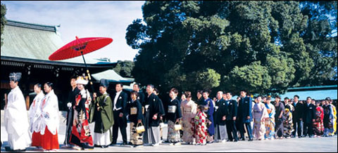 日本人最爱到明治神宫结婚