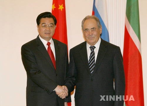 胡锦涛访问喀山 强调扩大中俄地方合作