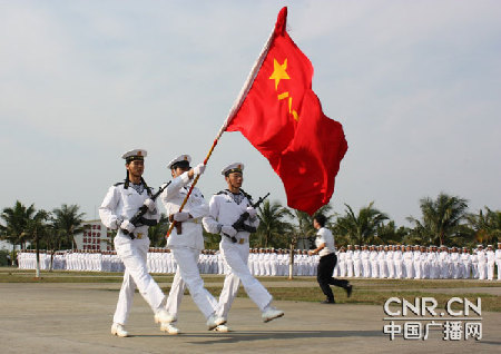 南海舰队千余新兵接受检阅