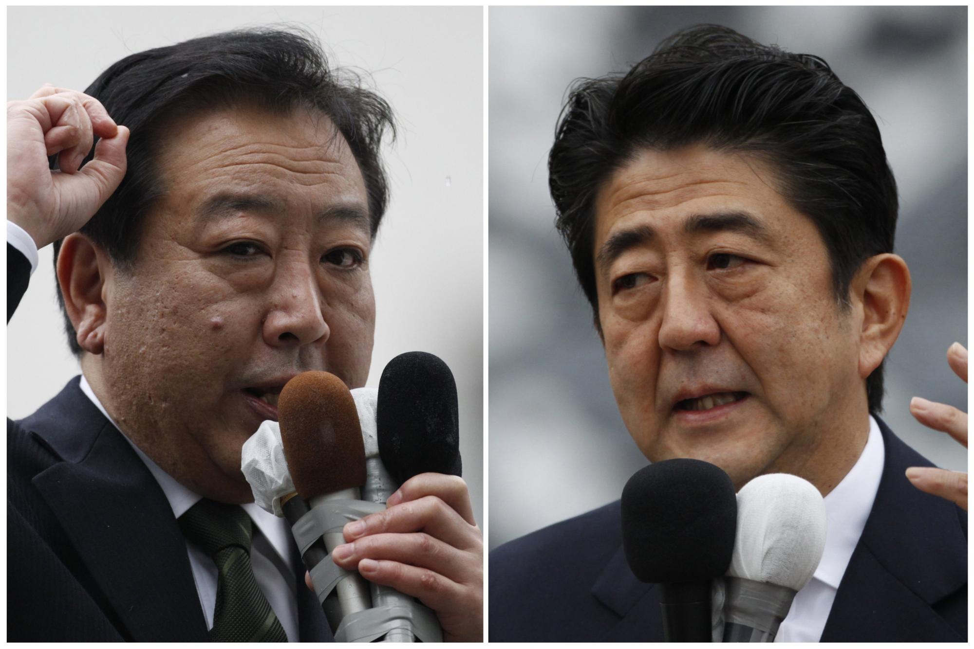 日本众议院大选拉开战幕 野田、安倍、石原亮相造势