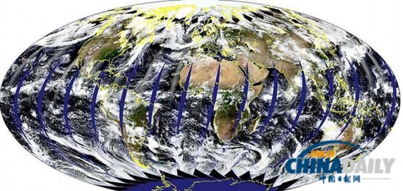 30万张卫星照片拼成无云地图集 提供俯瞰独特视野