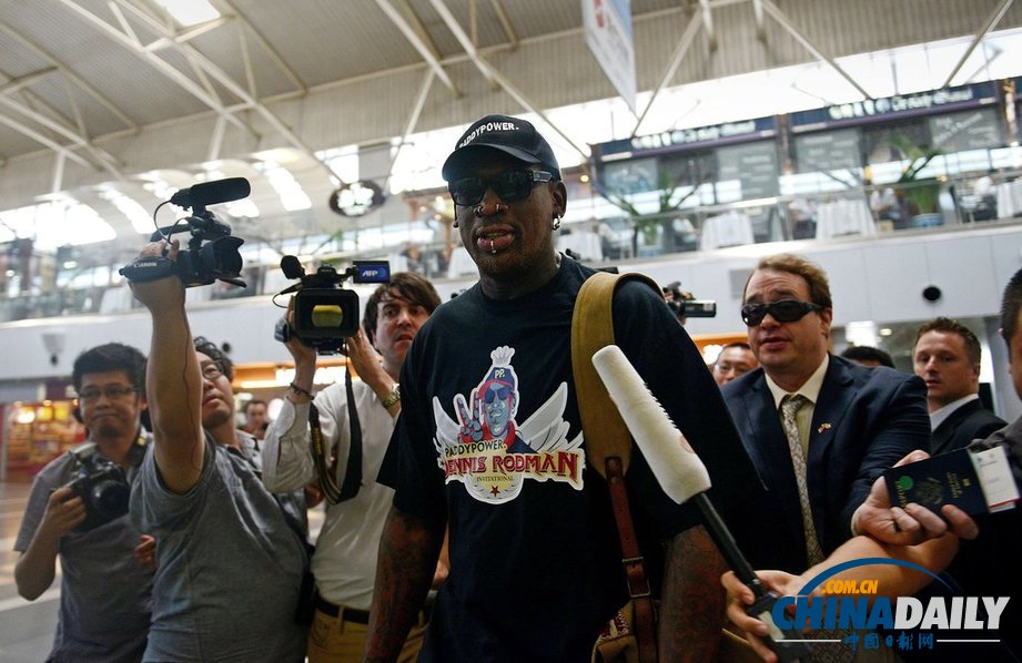 前NBA球星罗德曼抵达北京 将再赴朝鲜与“好友”金正恩会面