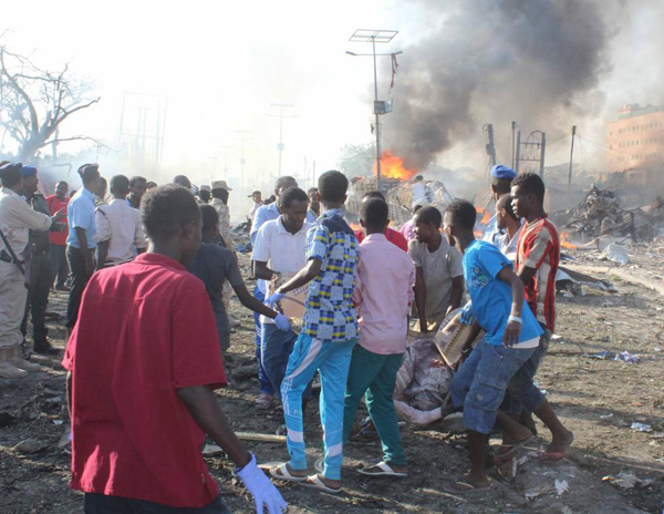 索马里首都遭遇最严重爆炸袭击 至少40人死亡