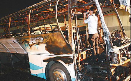 Tunnel bus fire claims 24 lives
