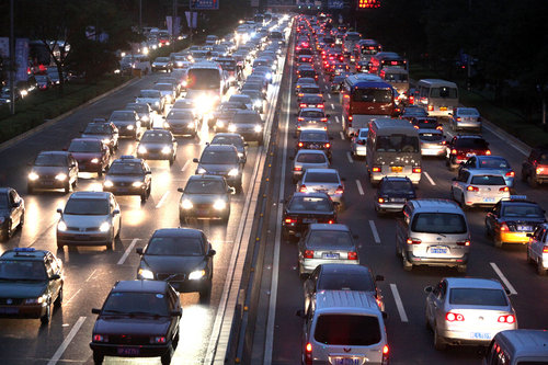 Beijing stuck in severe traffic jams