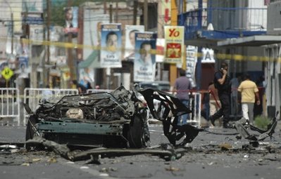 Car bomb signals new dimension to Mexican drug war