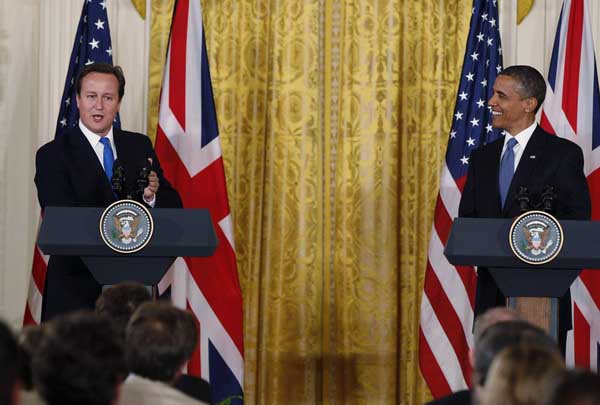 Obama and Cameron stress fiscal responsibility, growth