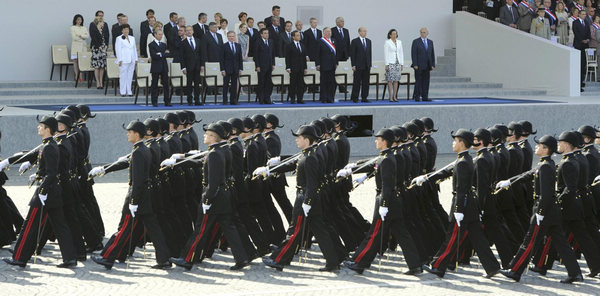 France marks Bastille Day with military parade