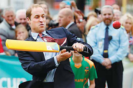 William and Kate a smash at New Zealand cricket match