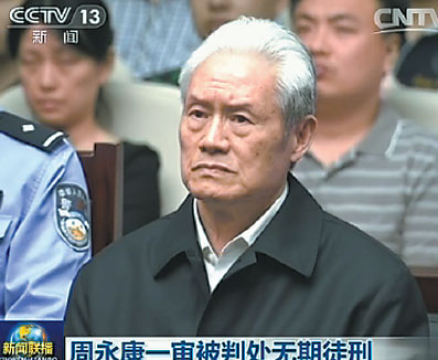 Zhou Yongkang sentenced to life imprisonment
