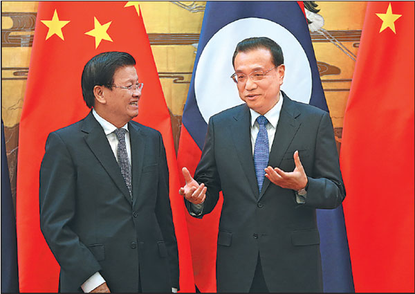 China and Laos to push rail, economic projects