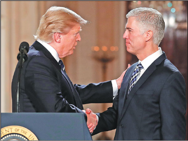 Trump taps Gorsuch for Supreme Court post