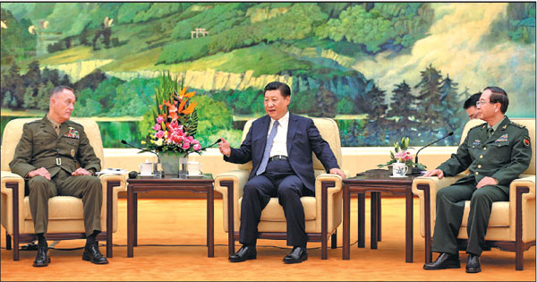 Xi, US military head discuss stability