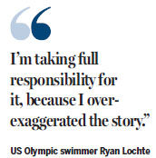 Lochte: Rio behavior was 'immature'