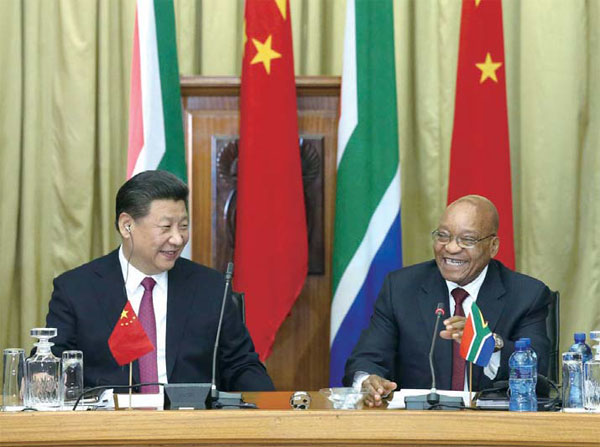 Xi, Zuma vow to cement partnership on eve of summit