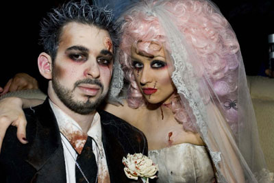 Christina Aguilera and Jordan at Halloweeen bash