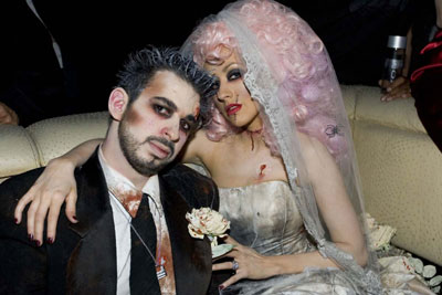 Christina Aguilera and Jordan at Halloweeen bash