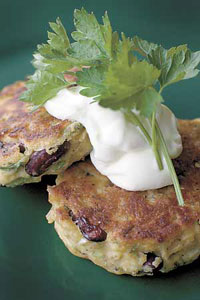 Mexican corn and bean fritters