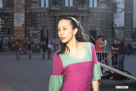 Karen Mok shoots jewelry ads in Paris