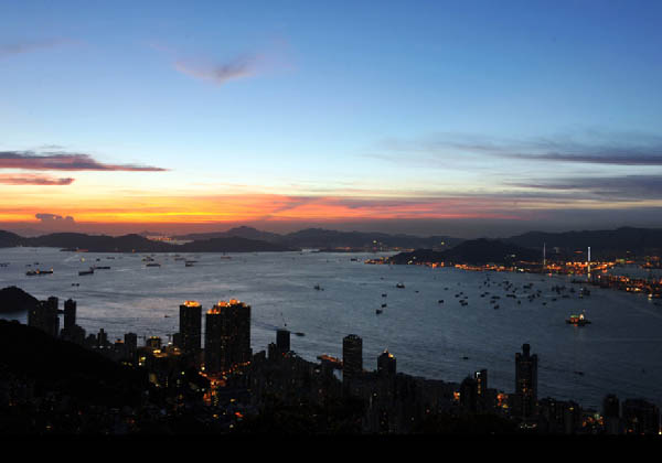 Magnificent views of Victoria Bay HK