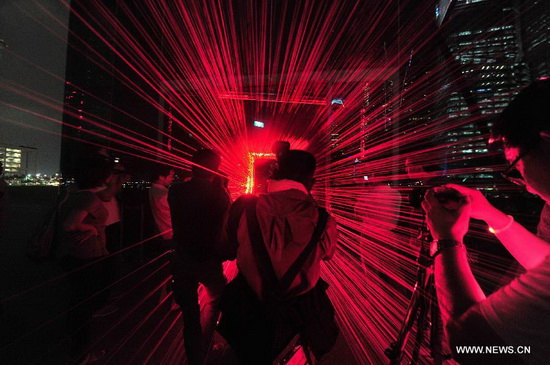 Light art show kindles Singapore's night