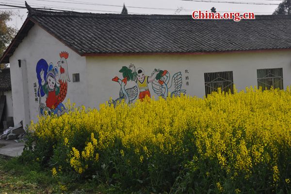 Spring scenery in Mianzhu, Scihuan