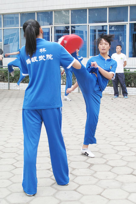 Martial arts show staged at Shaolin Epo Wushu College