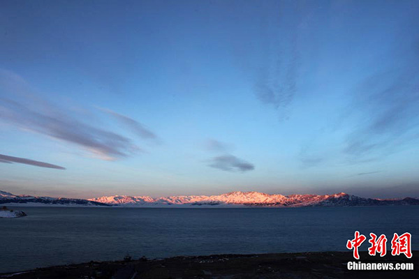 Sayram Lake in the threshold of summer